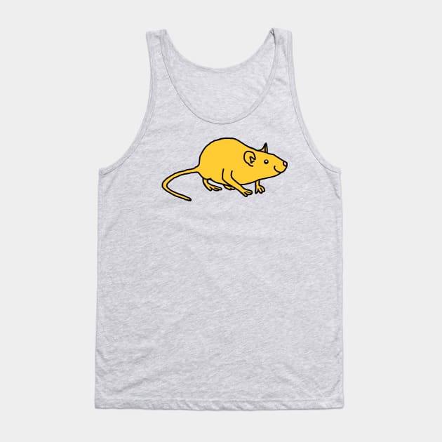 Yellow Rat Tank Top by ellenhenryart